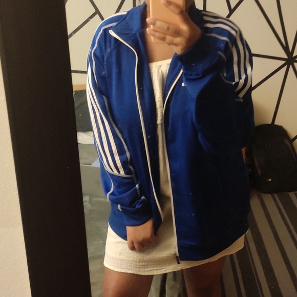 Adidas Blue Zipper Jacket - Picture 2 of 7
